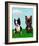 Boston and Frenchie-Brian Rubenacker-Framed Art Print