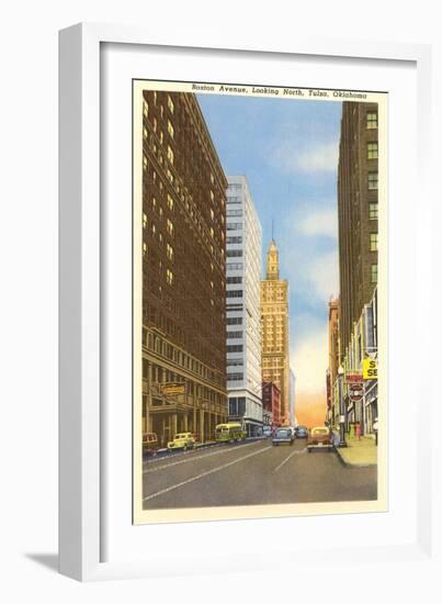 Boston Avenue, Tulsa, Oklahoma-null-Framed Art Print