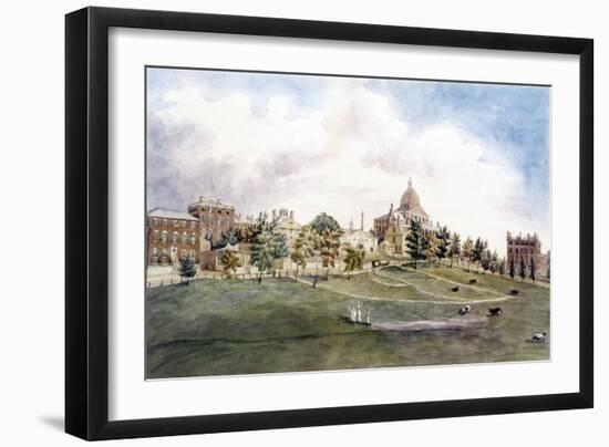 Boston: Beacon Street-J.R. Smith-Framed Giclee Print