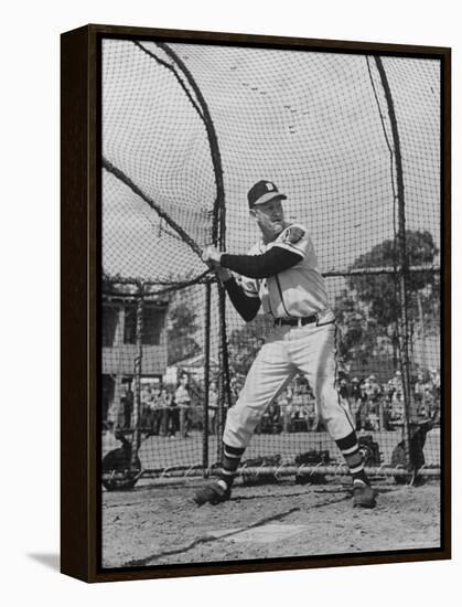 Boston Braves Bob Elliott at Bat During Spring Training-Gjon Mili-Framed Premier Image Canvas