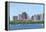 Boston Charles River Panorama with Urban Skyline Skyscrapers and Sailing Boat.-Songquan Deng-Framed Premier Image Canvas