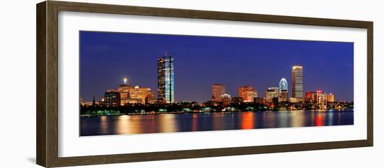 Boston City Skyline with Prudential Tower and Hancock Building and Urban Skyscrapers over Charles R-Songquan Deng-Framed Photographic Print