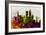 Boston City Skyline-NaxArt-Framed Art Print