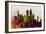 Boston City Skyline-NaxArt-Framed Premium Giclee Print