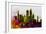 Boston City Skyline-NaxArt-Framed Premium Giclee Print