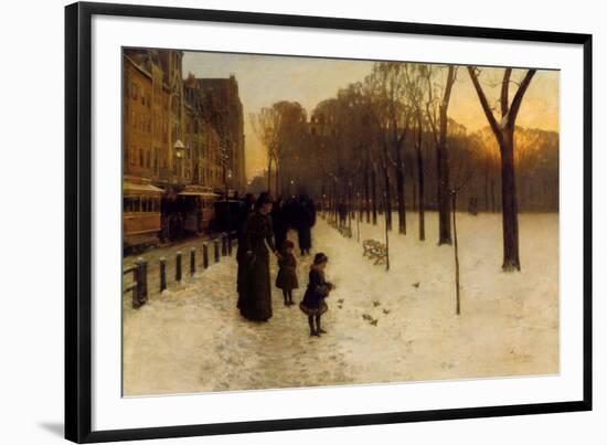 Boston Common at Twilight, 1885-86-Childe Hassam-Framed Art Print