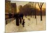 Boston Common at Twilight, 1885-86-Childe Hassam-Mounted Art Print