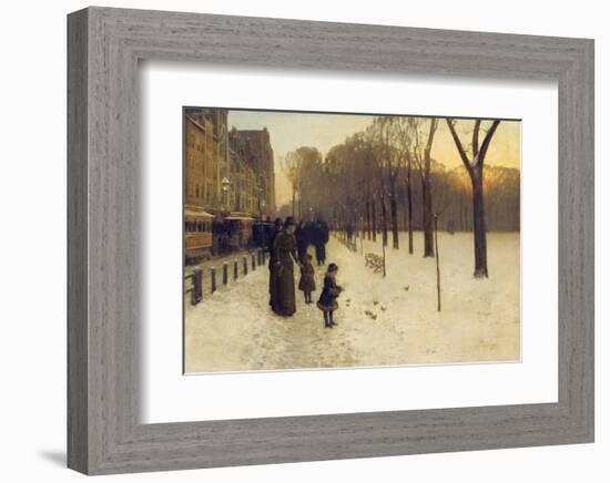 Boston Common at Twilight, 1885-86-Childe Hassam-Framed Art Print