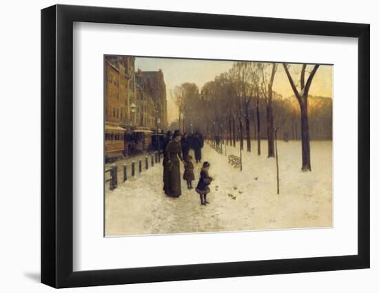 Boston Common at Twilight, 1885-86-Childe Hassam-Framed Art Print