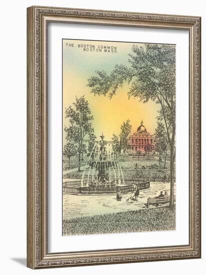 Boston Common, Boston, Mass.-null-Framed Art Print