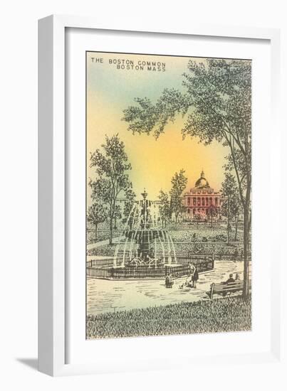 Boston Common, Boston, Mass.-null-Framed Art Print