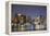 Boston Downtown at Dusk with Urban Buildings Illuminated at Dusk after Sunset.-Songquan Deng-Framed Premier Image Canvas