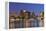Boston Downtown at Dusk with Urban Buildings Illuminated at Dusk after Sunset.-Songquan Deng-Framed Premier Image Canvas