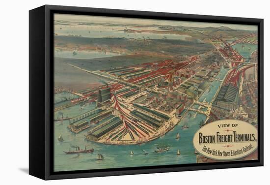 Boston Freight Terminals-George Walker & Co.-Framed Stretched Canvas