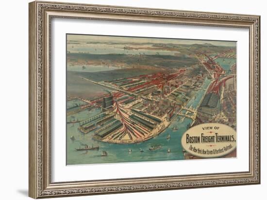 Boston Freight Terminals-George Walker & Co.-Framed Art Print