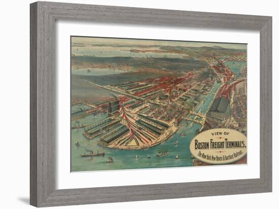 Boston Freight Terminals-George Walker & Co.-Framed Art Print