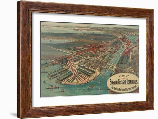 Boston Freight Terminals-George Walker & Co.-Framed Art Print