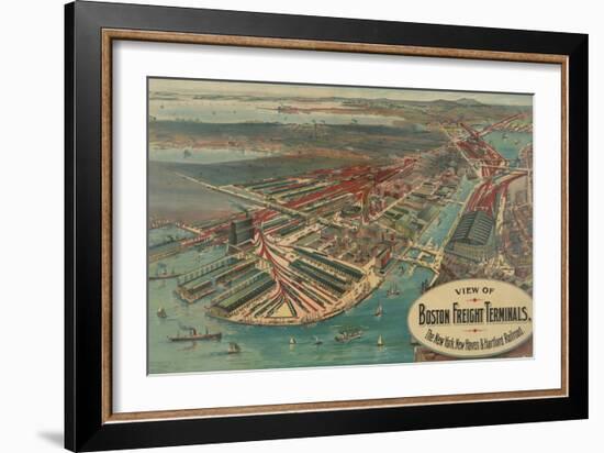 Boston Freight Terminals-George Walker & Co.-Framed Art Print