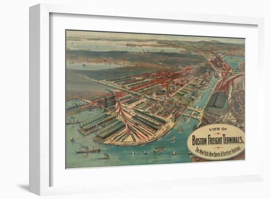 Boston Freight Terminals-George Walker & Co.-Framed Art Print