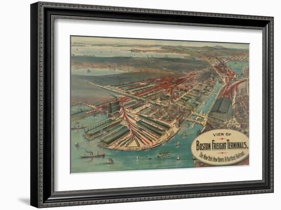 Boston Freight Terminals-George Walker & Co.-Framed Art Print