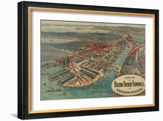 Boston Freight Terminals-George Walker & Co.-Framed Art Print