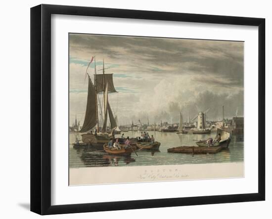 Boston from City Point Near Sea Street-W.J. Bennett-Framed Art Print