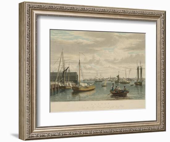 Boston, from the Ship House-W.J. Bennett-Framed Premium Giclee Print