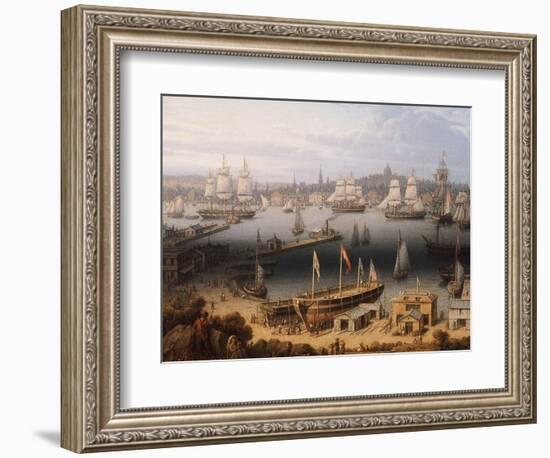 Boston Harbor, 1843-Robert Salmon-Framed Giclee Print