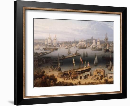 Boston Harbor, 1843-Robert Salmon-Framed Giclee Print