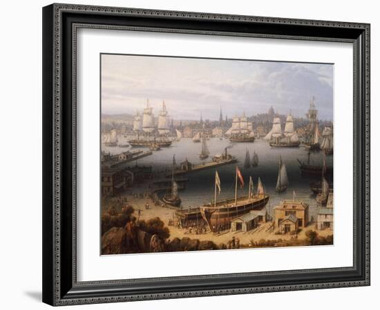 Boston Harbor, 1843-Robert Salmon-Framed Giclee Print