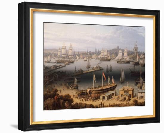 Boston Harbor, 1843-Robert Salmon-Framed Giclee Print