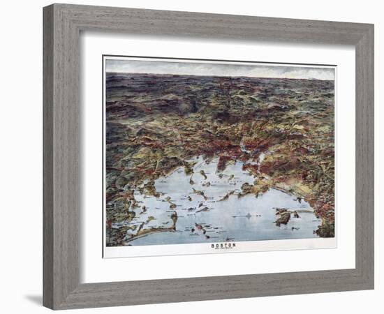 Boston Harbor 1905 Anniversary of Tea Party-Vintage Lavoie-Framed Giclee Print