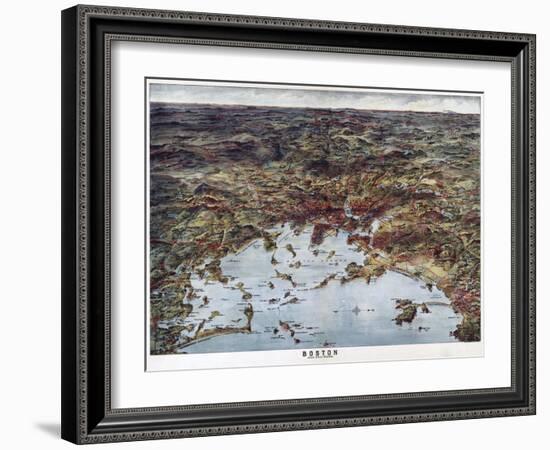 Boston Harbor 1905 Anniversary of Tea Party-Vintage Lavoie-Framed Giclee Print