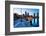 Boston Harbor & Downtown Dusk-null-Framed Premium Giclee Print