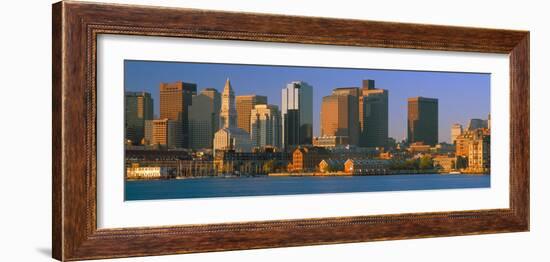 Boston Harbor from South Boston, Sunrise, Massachusetts-null-Framed Photographic Print