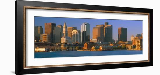 Boston Harbor from South Boston, Sunrise, Massachusetts-null-Framed Photographic Print