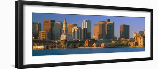 Boston Harbor from South Boston, Sunrise, Massachusetts-null-Framed Photographic Print