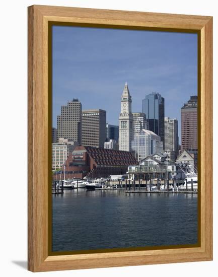 Boston Harbor, Long Wharf, Boston, Massachusetts, New England, Usa-Jim Engelbrecht-Framed Premier Image Canvas