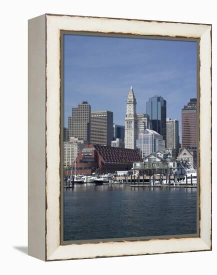 Boston Harbor, Long Wharf, Boston, Massachusetts, New England, Usa-Jim Engelbrecht-Framed Premier Image Canvas