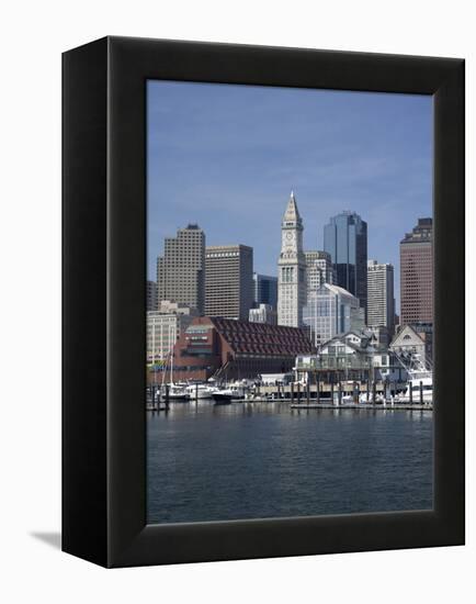 Boston Harbor, Long Wharf, Boston, Massachusetts, New England, Usa-Jim Engelbrecht-Framed Premier Image Canvas
