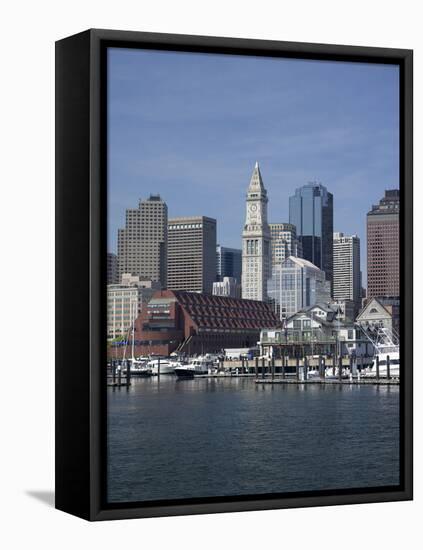 Boston Harbor, Long Wharf, Boston, Massachusetts, New England, Usa-Jim Engelbrecht-Framed Premier Image Canvas