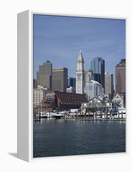 Boston Harbor, Long Wharf, Boston, Massachusetts, New England, Usa-Jim Engelbrecht-Framed Premier Image Canvas