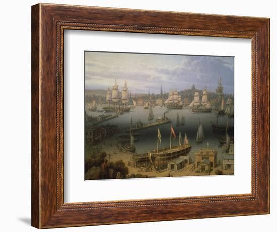 Boston Harbour, 1843-Robert Salmon-Framed Giclee Print