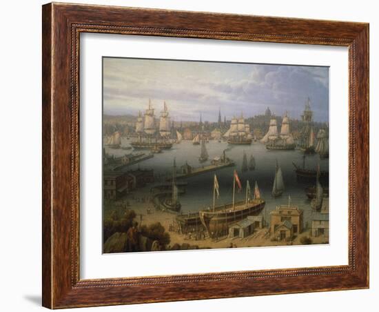 Boston Harbour, 1843-Robert Salmon-Framed Giclee Print