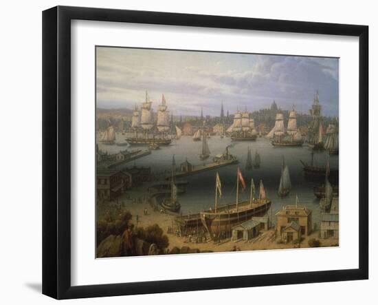 Boston Harbour, 1843-Robert Salmon-Framed Giclee Print