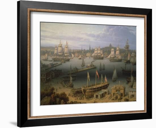 Boston Harbour, 1843-Robert Salmon-Framed Giclee Print