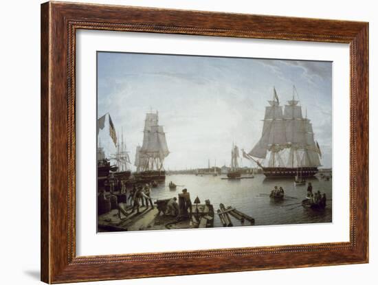 Boston Harbour-Robert Salmon-Framed Art Print