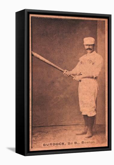 Boston, MA, Boston Beaneaters, Black Jack Burdock, Baseball Card, no.2-Lantern Press-Framed Stretched Canvas