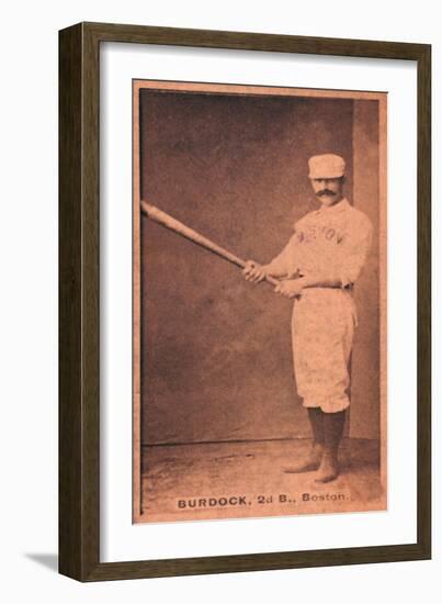 Boston, MA, Boston Beaneaters, Black Jack Burdock, Baseball Card, no.2-Lantern Press-Framed Art Print