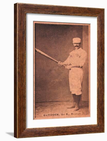 Boston, MA, Boston Beaneaters, Black Jack Burdock, Baseball Card, no.2-Lantern Press-Framed Art Print